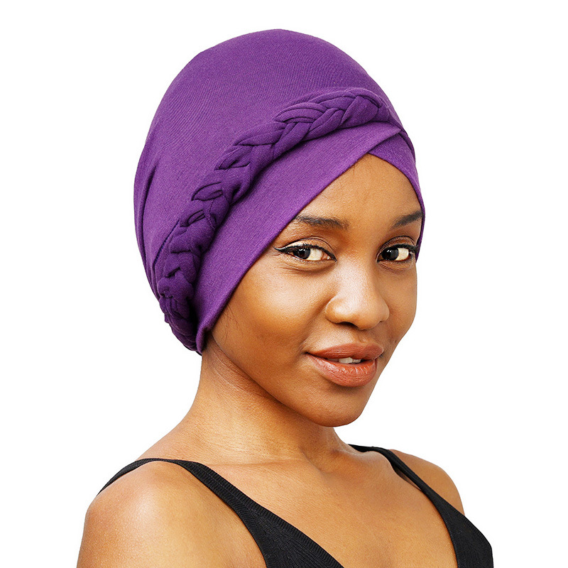 European and American popular solid color twist braid hoods…