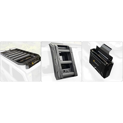 SUV roof platform car: Roof rack - sports-modelroof-platform-ladder-backpack-noise-reducing-spoiler-included-no-need-to-drill-holes