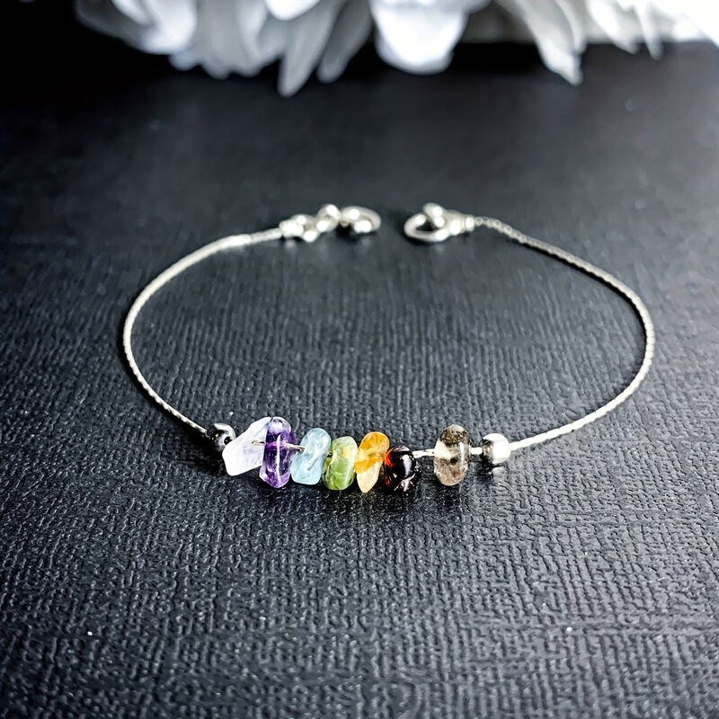 Color Energy Irregular Crystal Ladies Fashion Beaded Bracelet White Copper Silver Plated Low Allergy Bracelet for Girls Color Energy Irregular Crystal Ladies Fashion Beaded Bracelet White Copper Silver Plated Low Allergy Bracelet for Girls