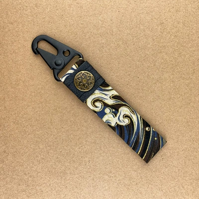Car key bag decoration creative car products cross-border - eagle-mouth-keychain-wave-black