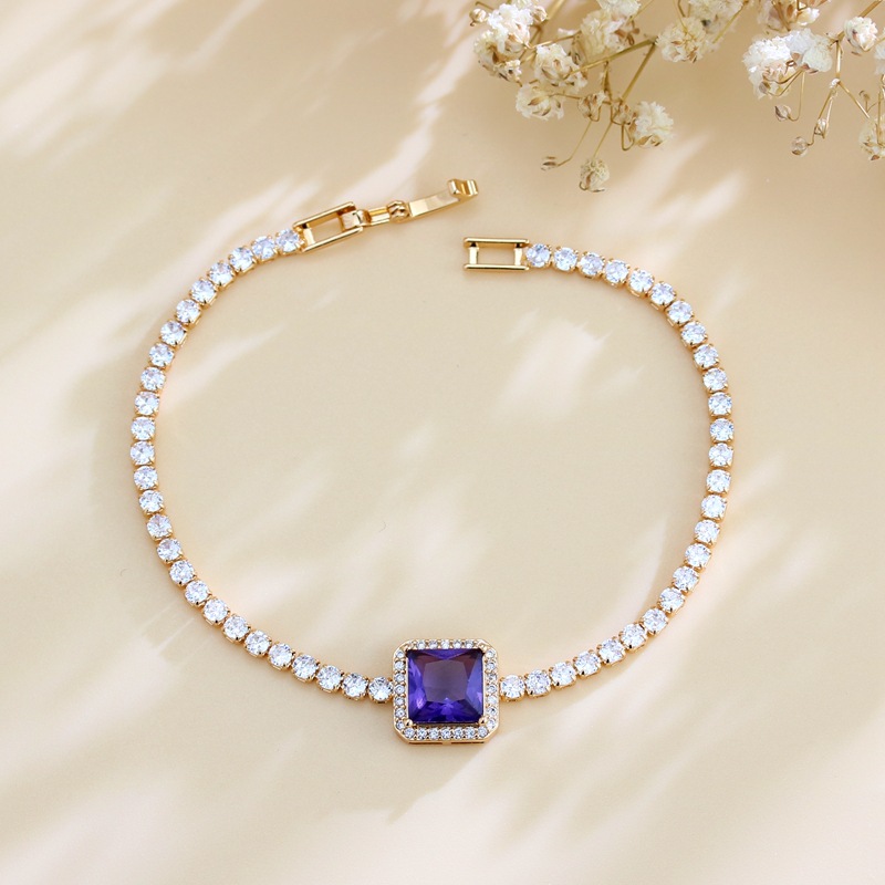 Luxurious Geometric Copper Plating Zircon Bracelets