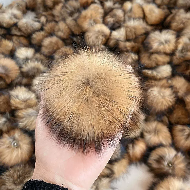 厂家批发真貉子毛球diy真毛毛球服装鞋帽辅料貉子毛球球装饰饰品