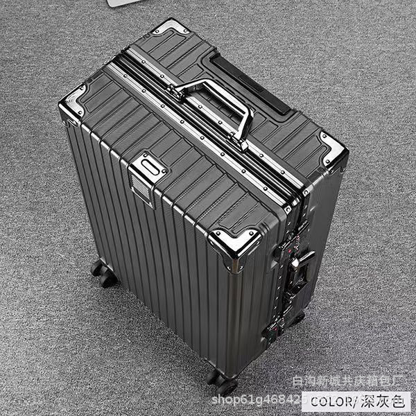 荷物新しい大容量アルミフレームトロリーケース学生ユニバーサルホイール男性と女性のスーツケースパスワードボックス強くて耐久性のある|undefined