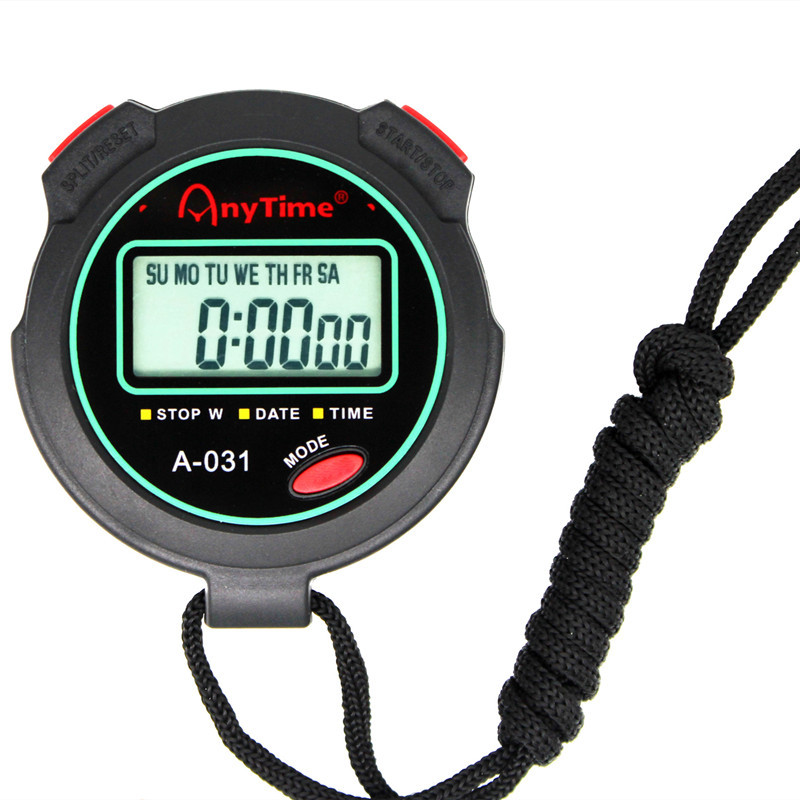 A- 031 single-row double-Channel stopwatch high-precision timer running fitness referee outdoor sports multi-function code meter