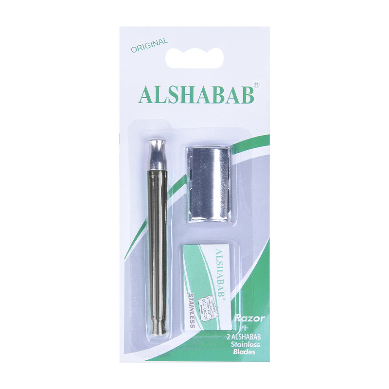 Rastrillo de Afeitar Manual Acero Inoxidable Doble Filo para Uso Doméstico