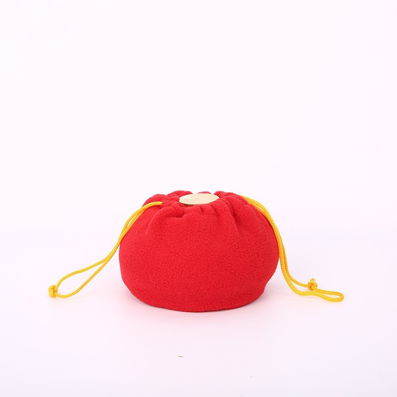 纯铜汤婆子布套热水暖手宝绒布袋加厚迷你小手炉暖壶布袋厂家直供