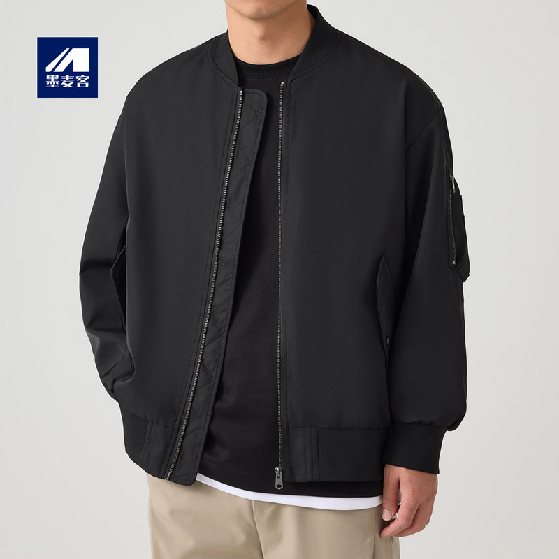 【99 Yuan Discount】Momeike Loose Baseball Collar Pilot Jacket Men's Outdoor Men's Jacket 80799