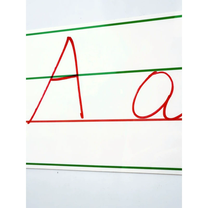 Магнитная четырехпроводная трехсетчатая английская доска для обучения красной линии