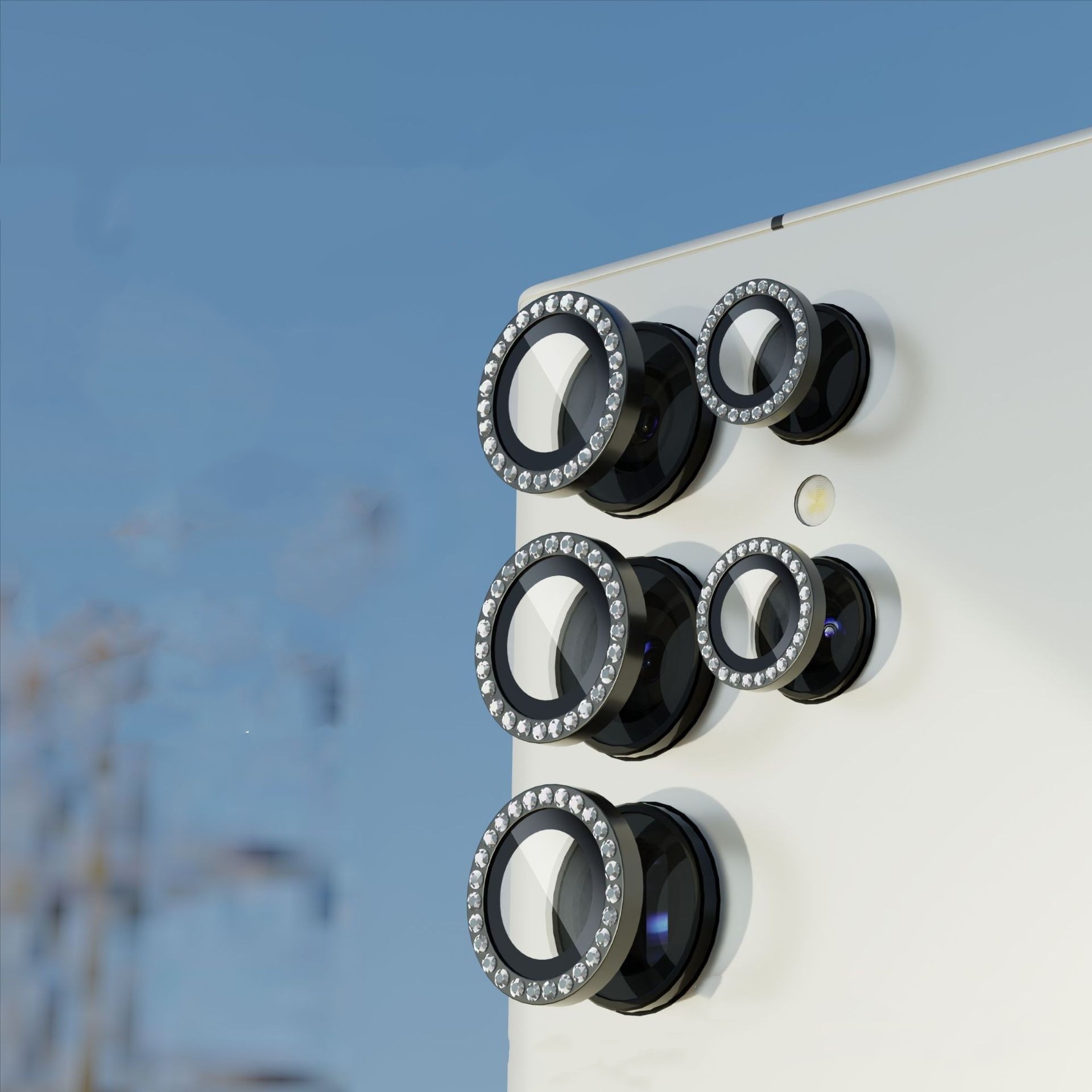 Película Protectora de Lente con Perforación de Puntos Tipo Ojo de Águila para Samsung S25 Ultra, Película AR de Posicionamiento de Cámara para Galaxy S24 Plus