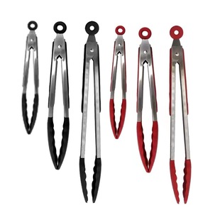 In Stock 7-inch 9-inch 12-inch silicone food Clip 3-piece kitchen clip food clip BBQ Barbecue clip steak clip