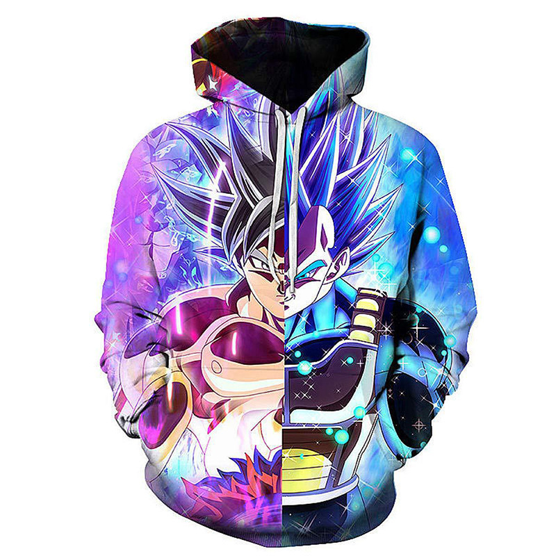 2024 otoño e invierno anime Dragon Ball 3D digital europeo y americano impreso jersey hoodie men suéteres para hombres y mujeres