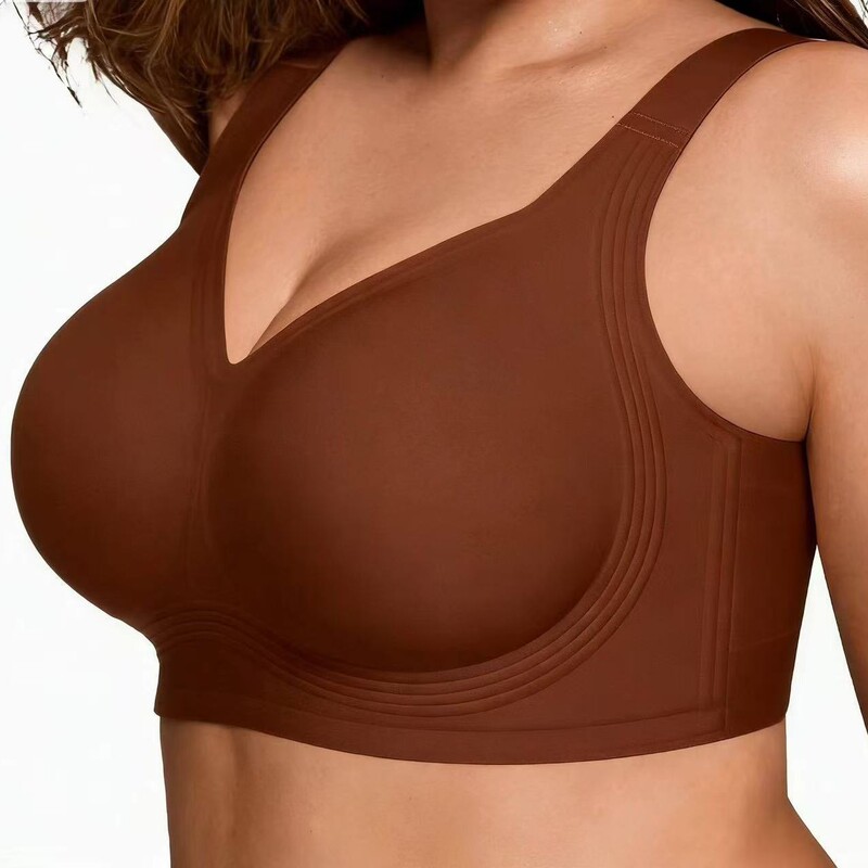 Foreign Trade European and American Style Soft Support Large Bust Bra for Women, Seamless Thin Style, Wireless Bra, Push-Up, Comfortable Bra for Plus-Size Women Foreign Trade European and American Style Soft Support Large Bust Bra for Women, Seamless Thin Style, Wireless Bra, Push-Up, Comfortable Bra for Plus-Size Women