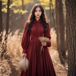 五一出游穿搭慵懒海边度假风泰兰德泰式红色纯色连衣裙女夏季长裙