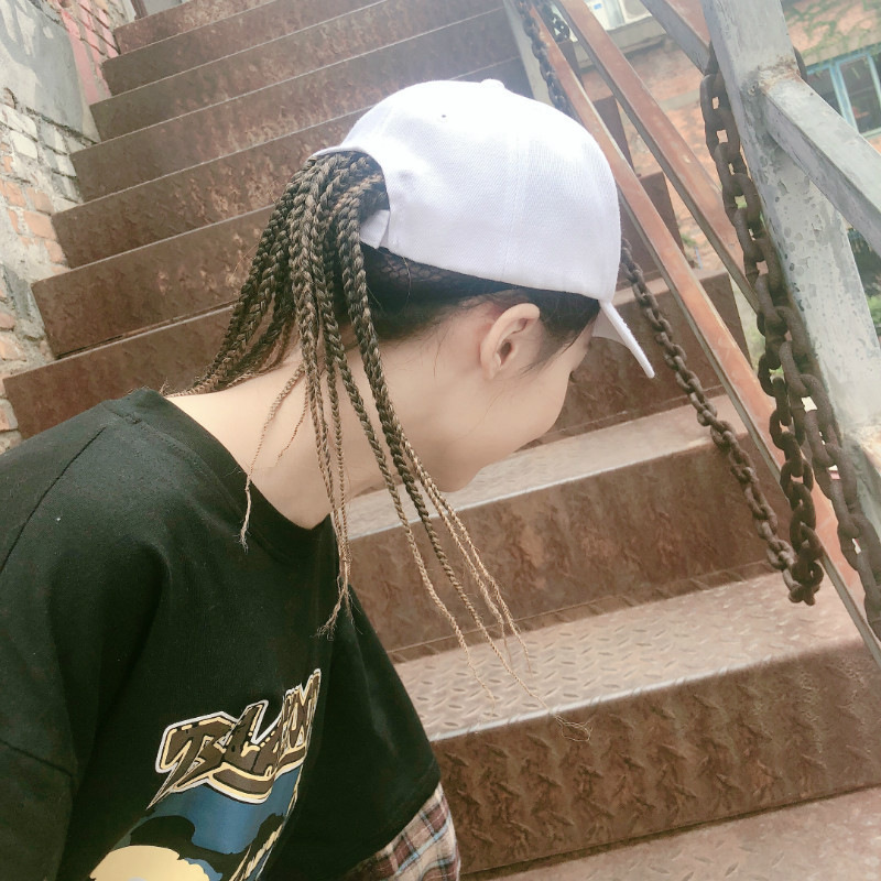 Paryk Beskidt Fletning Hat Paryk Heldel Dame Tretråds Fletning Personlighedskasket Heldel Hiphop Herre- og Damemode Hiphop Kasket_voghion.com