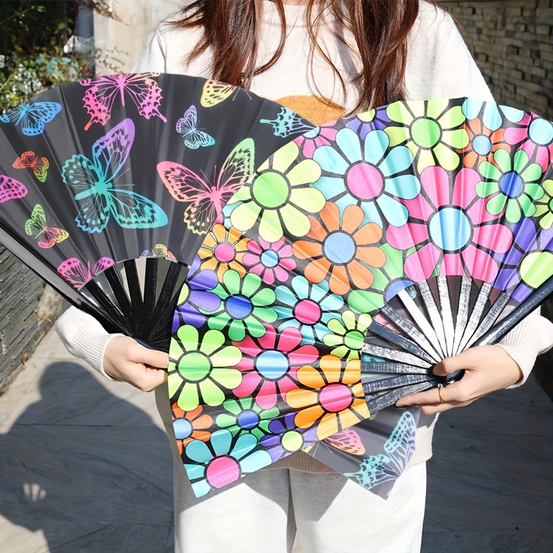 Ventilador de kung fu de impresión UV venta caliente personalidad europea y americana abanico de sonido de gran tamaño festival de música ambiente abanico de regalo pedido desde 100