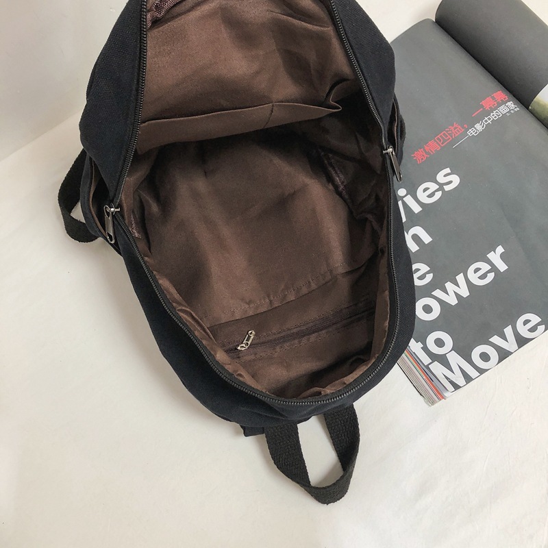 Mochila escolar japonesa ins femenino 2022 nueva mochila de lona lavada simple