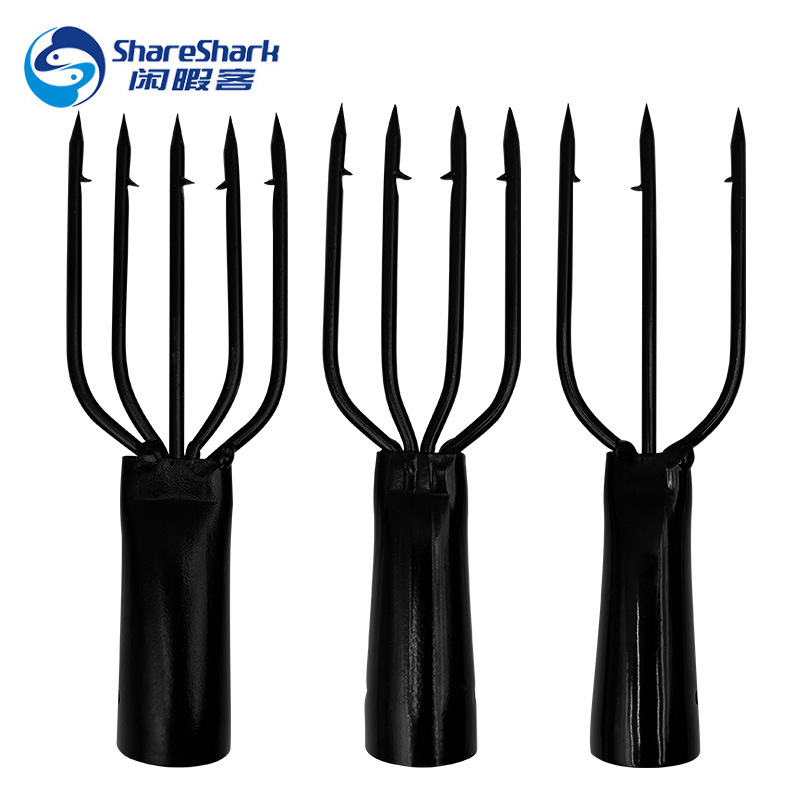 Arpón de acero de primavera 3 4 5 dientes de pesca de púas de hielo de pesca pistola tenedor Dispositivo de pescado arpón de púas al por mayor