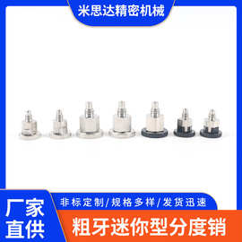 定制迷你型分度销粗牙不锈钢旋钮柱塞定位销拉拔弹簧销订做插销