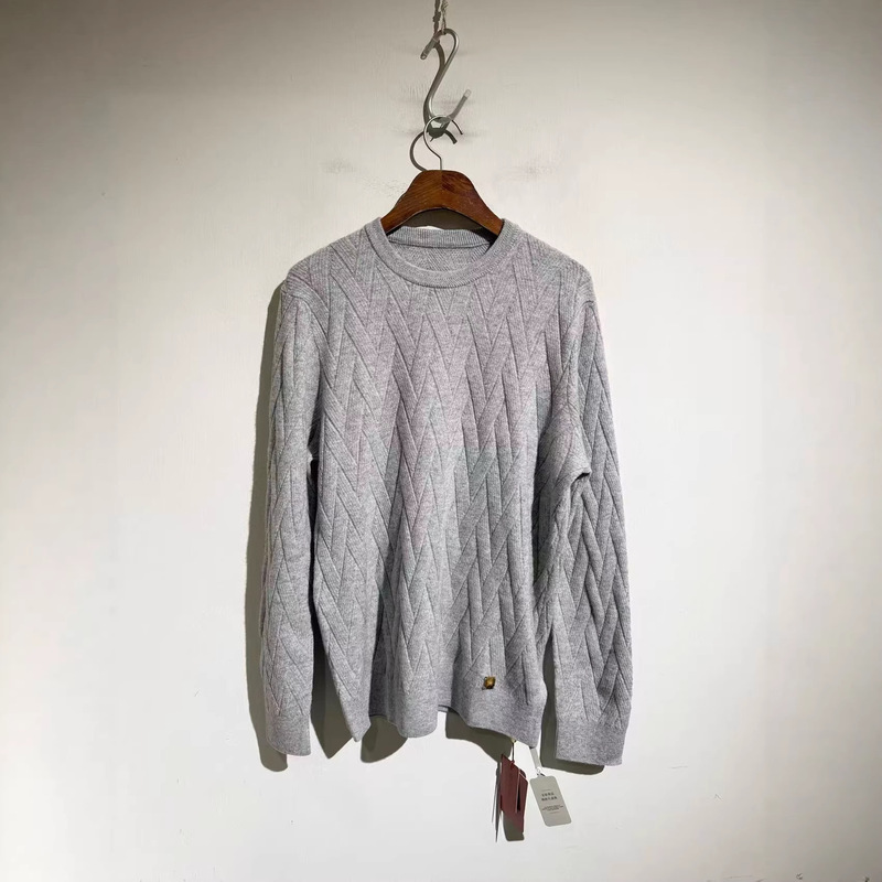 Thickened Pure Wool Sweater for Men, Round Neck, Soft and Smooth, Autumn and Winter Style, Casual Jacquard Knit, Business Style Base Layer Thickened Pure Wool Sweater for Men, Round Neck, Soft and Smooth, Autumn and Winter Style, Casual Jacquard Knit, Business Style Base Layer