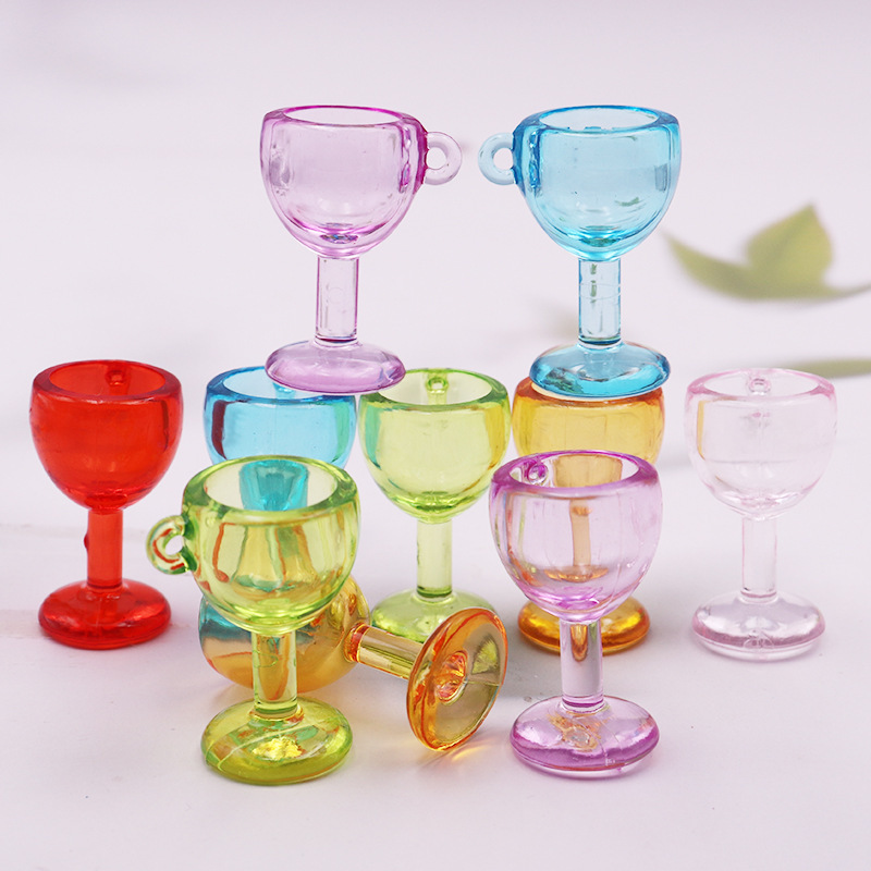 Acrylic Pendant Children's Toy Cup Colorful Wine Cup Grab Machine Doll Machine Crystal Accessories Children's Reward Gem