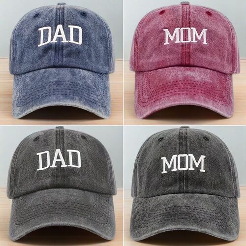 Amazon Alphabet Embroidered Washable Baseball Cap Mother's Day MOM Duckbill Hat European and American DAD Hat