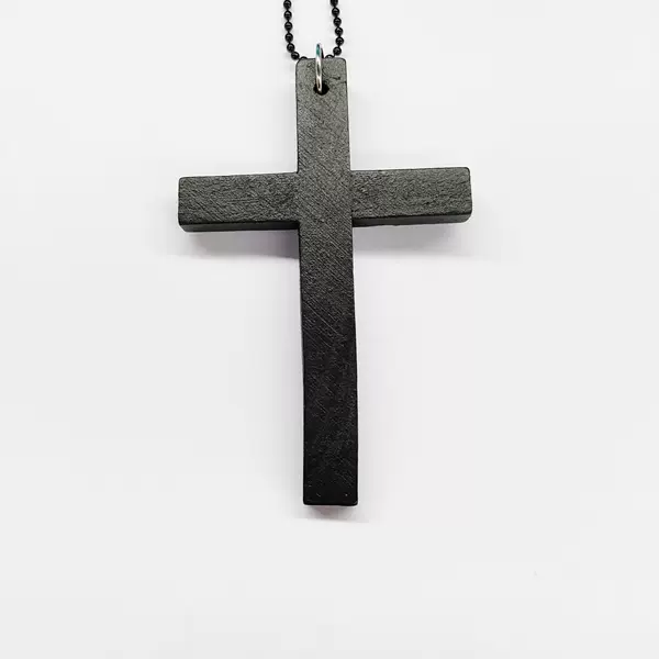 AliExpress Hot European and American Fashion Cross Necklace Religious Wooden Simple All Match Woolen Chain Accessories Necklace