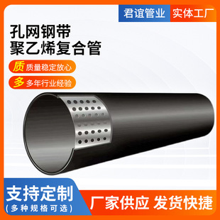 Factory in stock hole mesh steel belt pipe hole mesh steel belt polyethylene composite water supply pipe hole mesh steel skeleton composite pipe