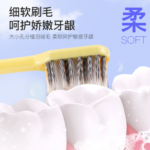 Dijiu adult soft-bristle toothbrush small head gum protection couple home toothbrush wholesale non-slip handle toothbrush independent packaging