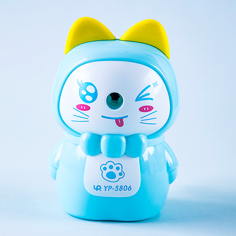 Youxiang Sacapuntas de acero de aleación cuchillo núcleo sacapuntas Sacapuntas de lápiz de manivela para niños Sacapuntas de lápiz de dibujos animados de papelería de Estudiante