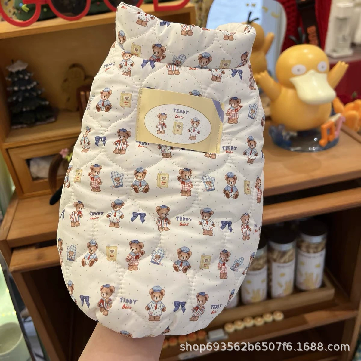 Корейская версия осенней и зимней собаки теплая хлопчатобумажная одежда для домашних животных жилет милый шнауцер Тедди Би медведь