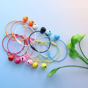 14 Bell & wire rope candy color paint small Bell diy metal iron pet accessories Bell accessories