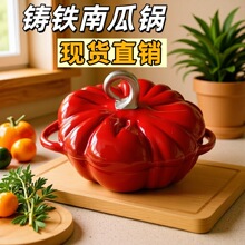 现货铸铁搪瓷珐琅炖锅煲汤汤锅异形南瓜锅番茄锅礼品批发价格