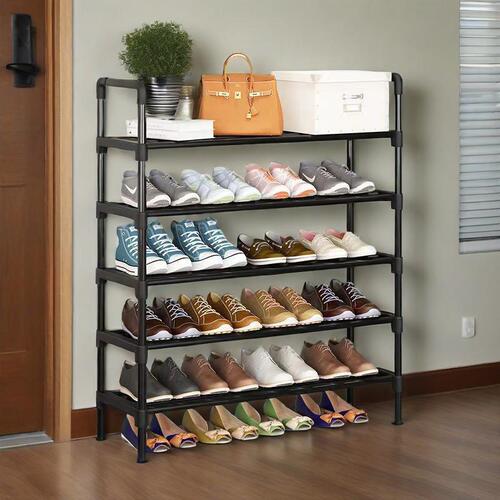 Metal Combination Shoe Rack Simple Home Shoe Cabinet Dustproof Storage Shoe Rack Multi-layer Assembled Entryway Shoe Rack Thickened Model