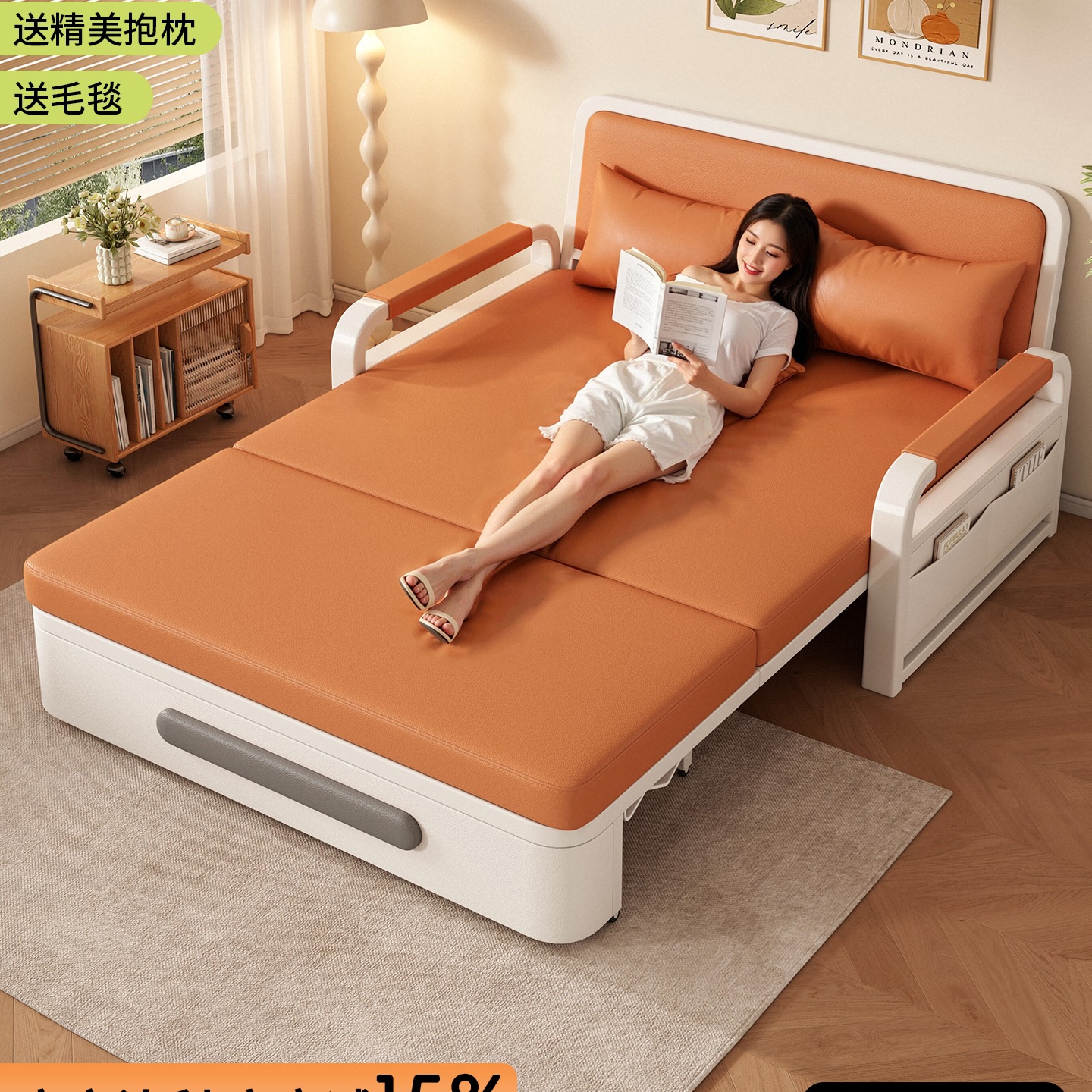 Folding Sofa Bed Dual-Purpose 2025 New Multi-Functional Living Room Sofa Home Small Apartment Balcony Single Retractable Bed