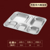 Square dinner plate stainless steel for elementary school students