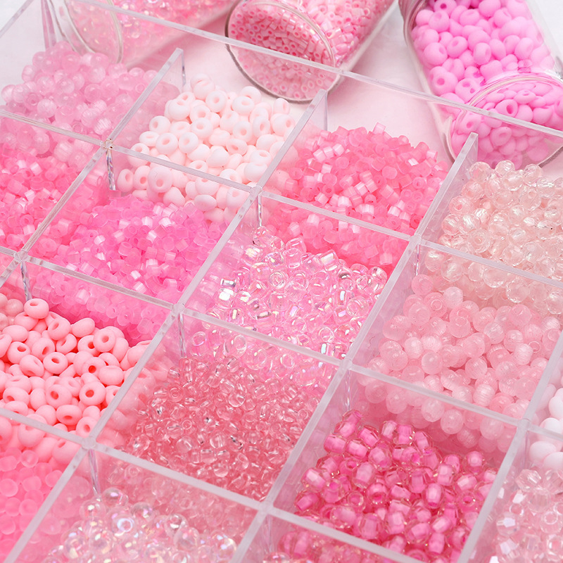 Girl Pink Phantom Glass Beads Scattered Beads DIY Handmade Necklace Bracelet Ring Jewelry Accessories Beaded Girl Pink Phantom Glass Beads Scattered Beads DIY Handmade Necklace Bracelet Ring Jewelry Accessories Beaded