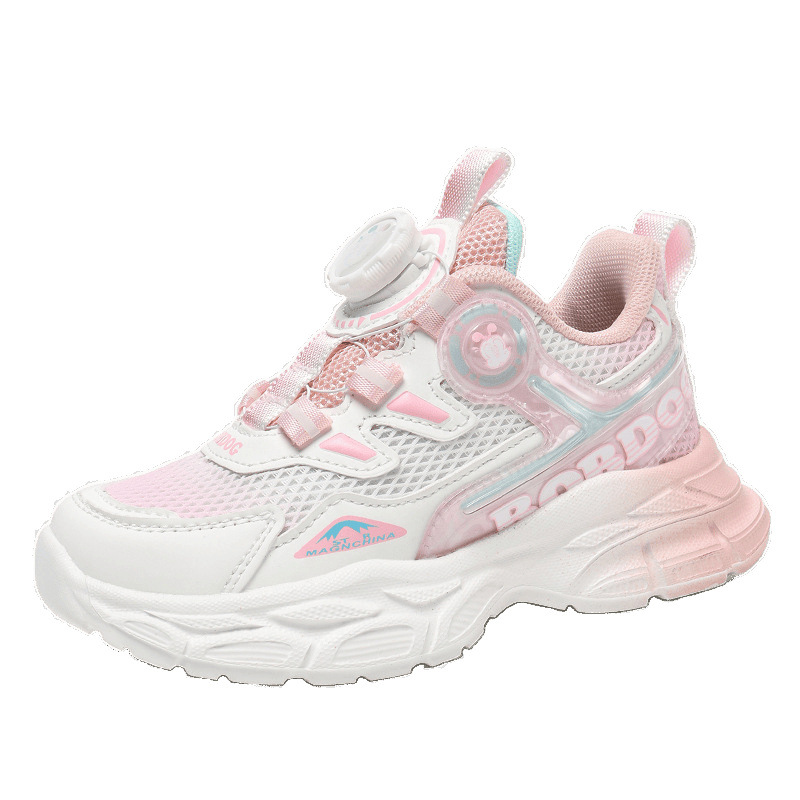 Babudou zapatos para niñas malla transpirable zapatos deportivos para niños 2025 nuevos zapatos de red transpirables para estudiantes zapatos deportivos para niñas