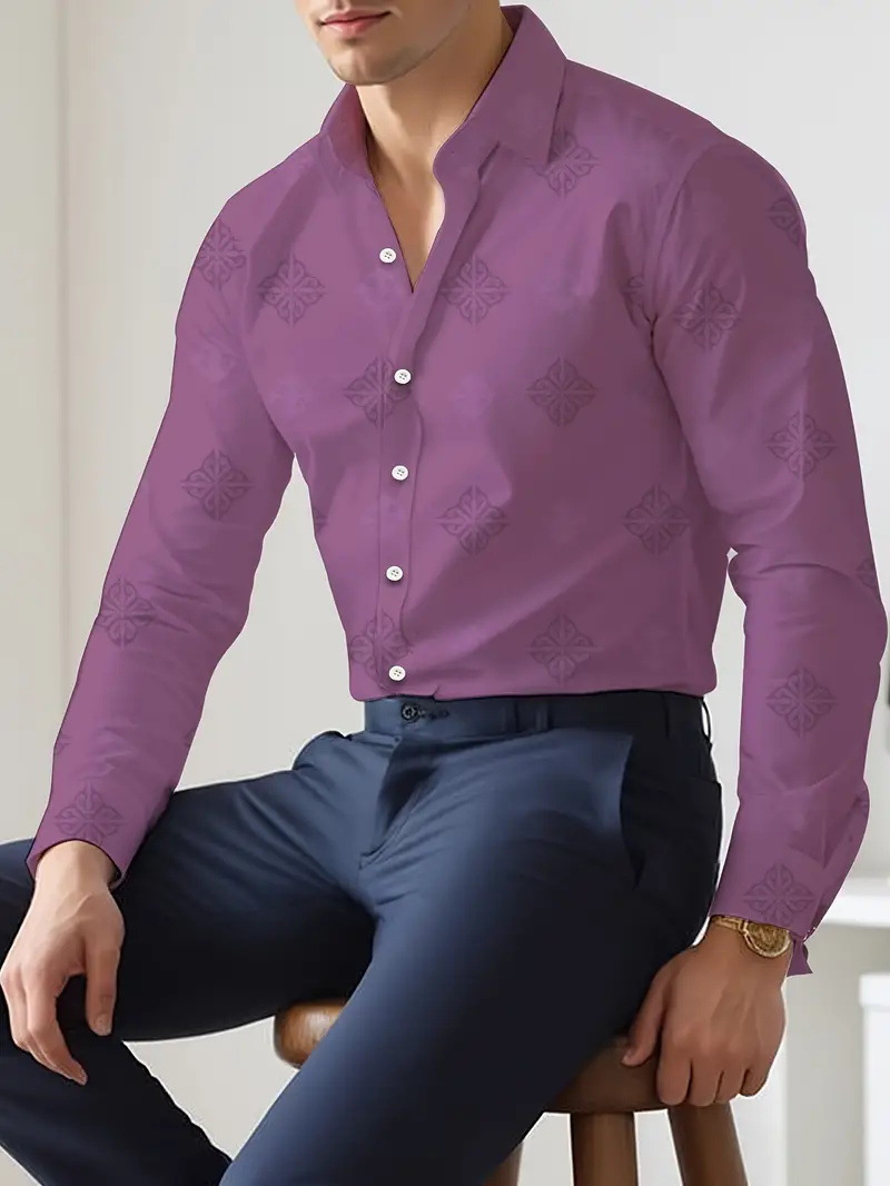 Hombre de alta calidad color sólido suelto 2024 nuevo estilo salvaje camisa de botones de manga larga blusa de otoño MB12