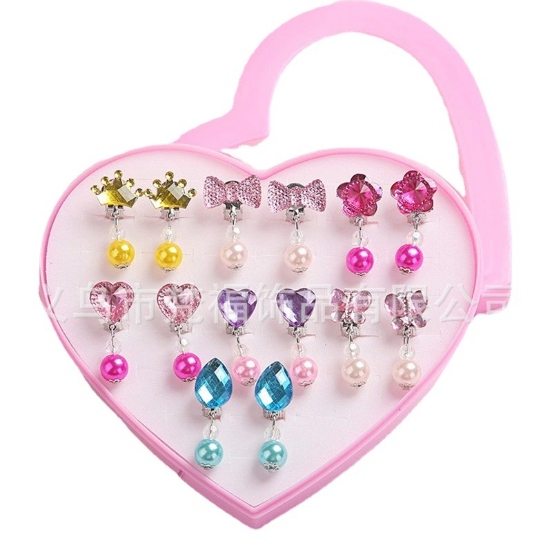 Детские серьги-клипсы для ушей с отверстиями для ушей, милые Мультяшные серьги для девочек, ювелирные изделия, серьги, ювелирные изделия