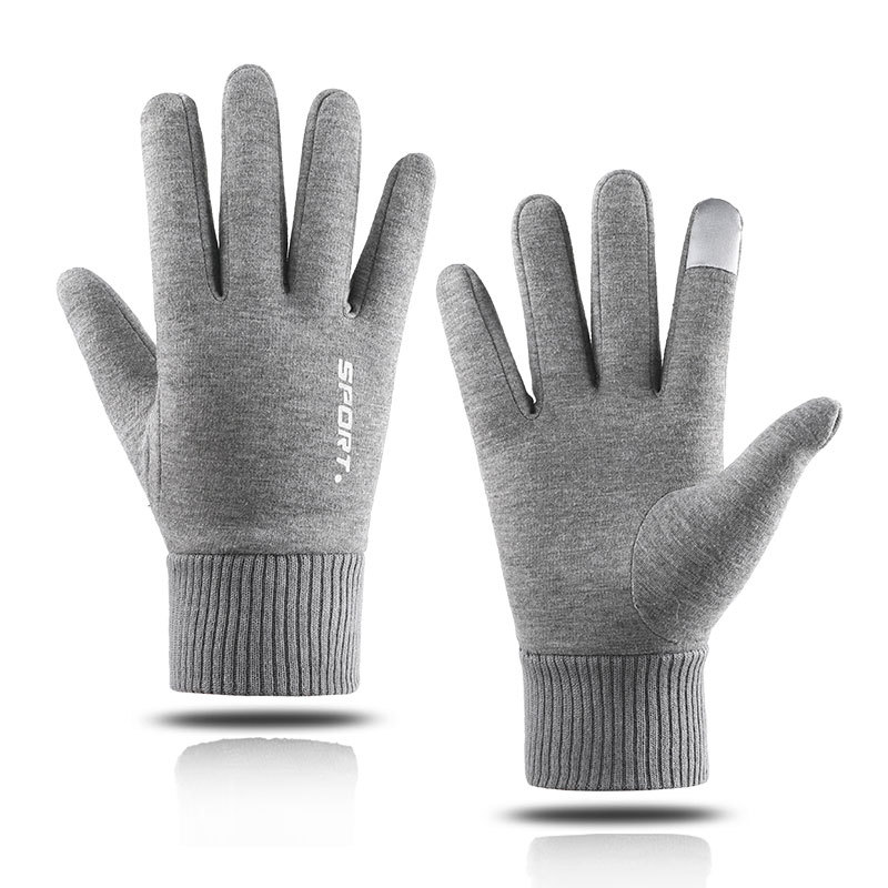 Cycling gloves autumn and winter touch screen plus velvet knitted gloves wholesale men's cycling new windproof motorcycle gloves wholesale
