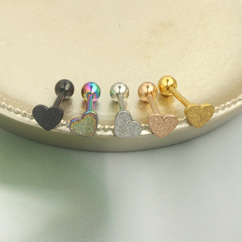 Pointed titanium steel lip stud product view