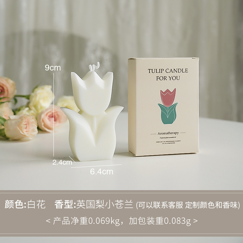 ✧ Velas de aromaterapia de tulipán, blanco puro (pera británica fresia), paquetes nuevos y antiguos enviados al azar