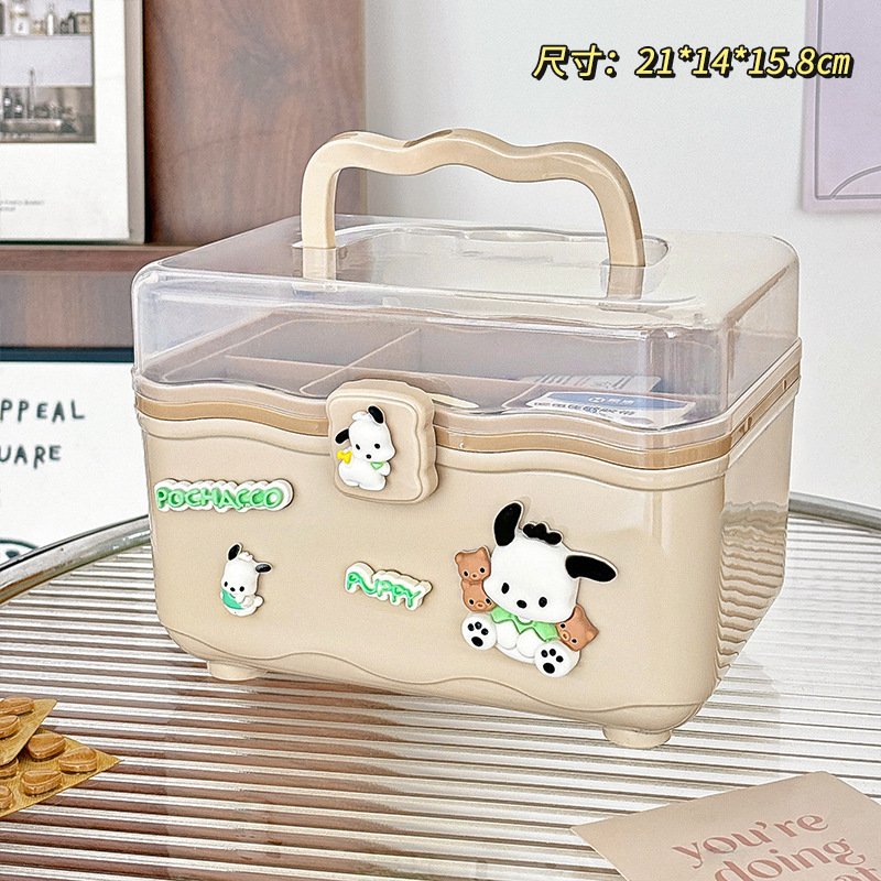 かわいい二重大容量家庭旅行携帯薬品薬物手提げ薬箱収納ケース医薬医療箱|undefined