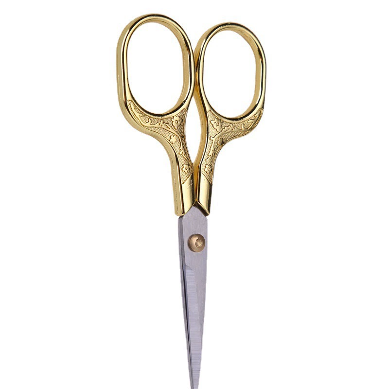 Plum blossom vintage cutlery stainless steel household scissors for window flower embroidery scissors DIY small scissors