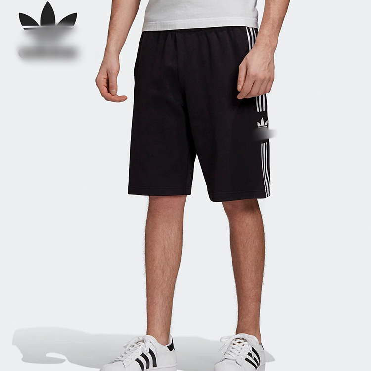 Cross-border summer new arrival: three-leaf clover embroidered casual five-point loose shorts, featuring three stripes, a fashionable and unisex design for sports Cross-border summer new arrival: three-leaf clover embroidered casual five-point loose shorts, featuring three stripes, a fashionable and unisex design for sports