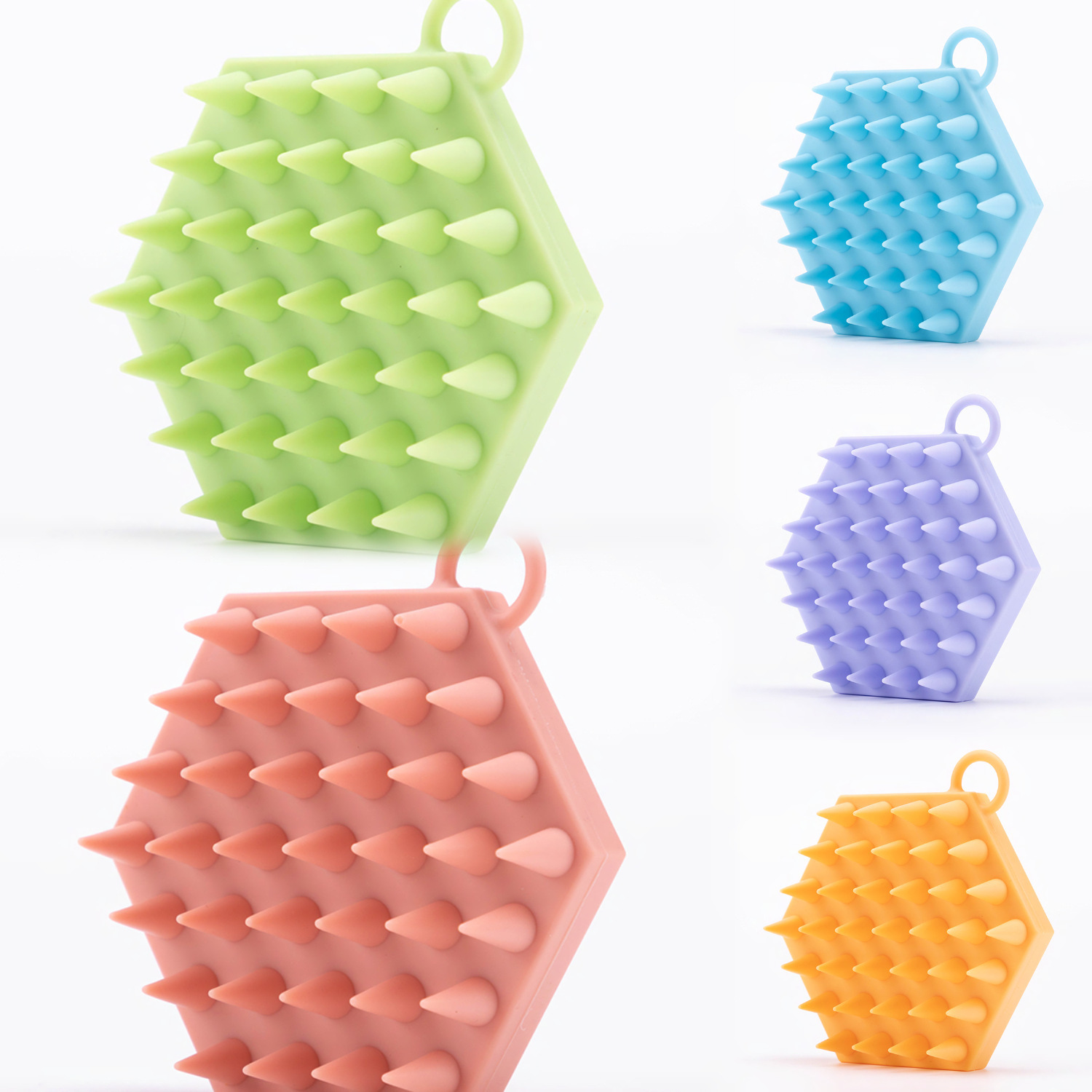 Cepillo de baño de silicona, cepillo de ducha de gel de silicona, cepillo de ducha de espalda, cepillo de limpieza de baño, cepillo de lavado de cabello de doble cara, masaje antiprurito