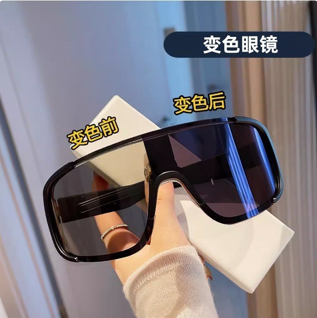 登山とサイクリングメガネ女性のアウトドアスポーツ防風防砂ゴーグルサングラス丸顔抗 UV 日焼け止めサングラス|undefined