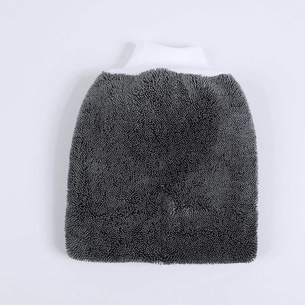 WUJI suministro directo de limpieza de automóviles de doble cara engrosada absorbente tela retorcida guantes de lavado de automóviles trenza pequeña fibra ultrafina guantes de limpieza de automóviles