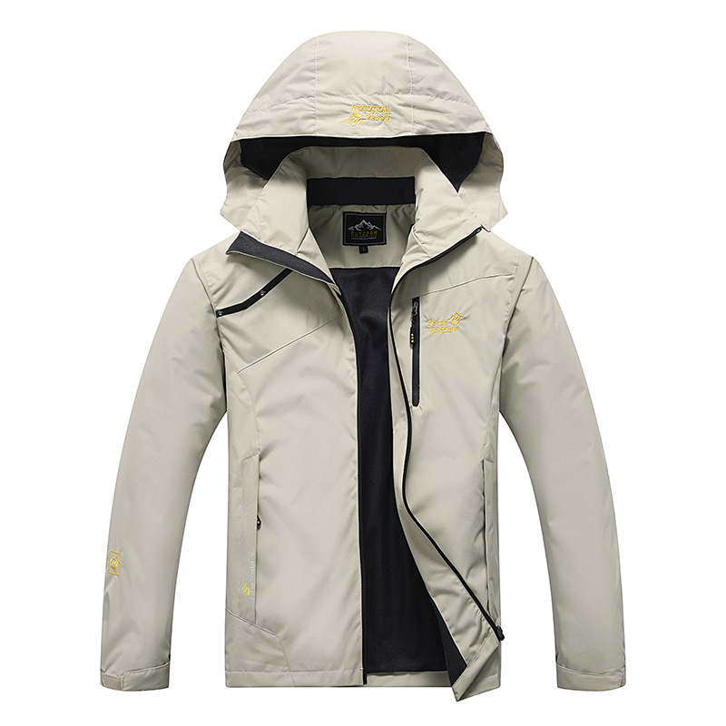 Chaqueta al aire libre de los hombres de primavera y otoño deportes delgados a prueba de viento impermeable senderismo pantalones senderismo más tamaño pareja chaqueta