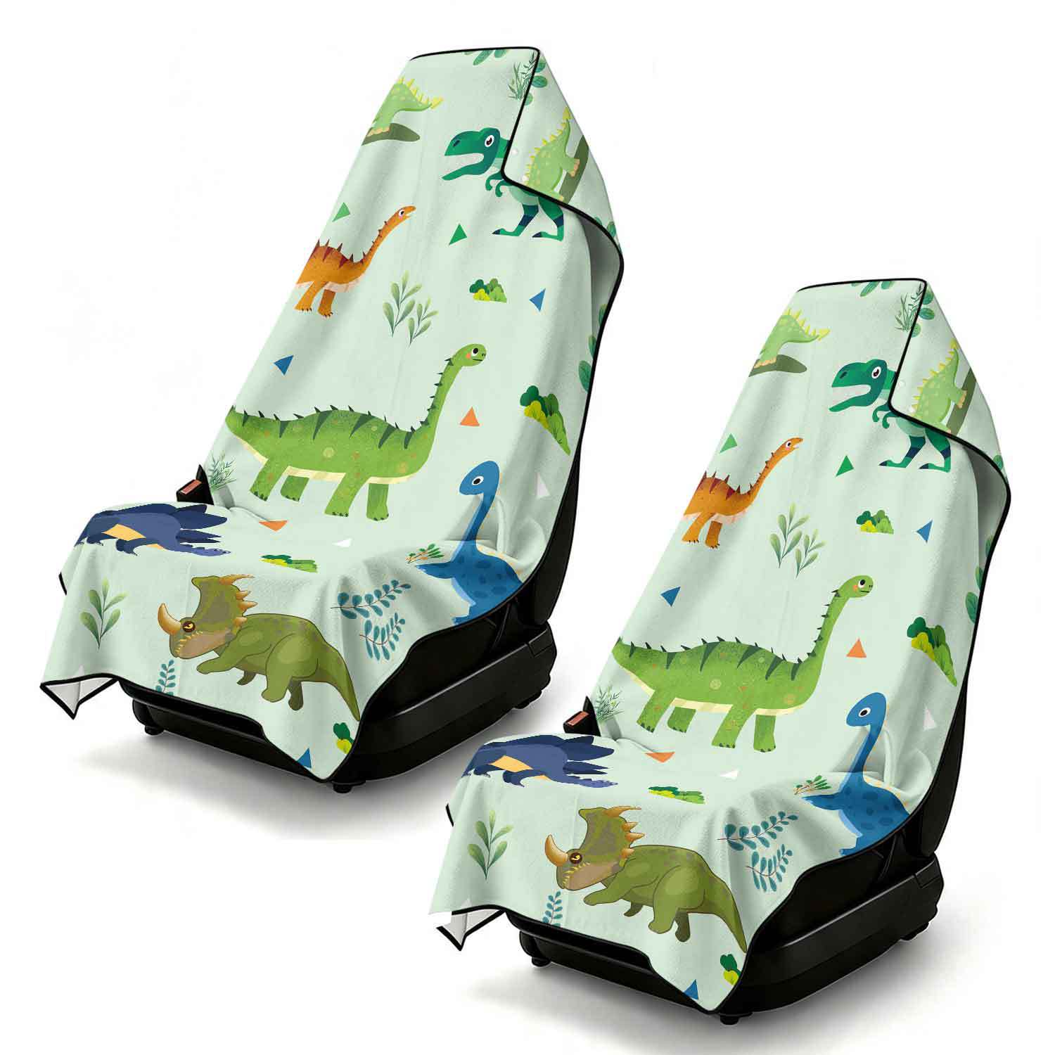 2-piece dual-use car seat cover, ultra-fine fiber, can be used as a beach towel, printed car protective seat cover 6
